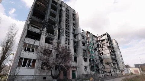 Missile attacks, Rocket attack, Destruction impacts Stock-Footage 254740013