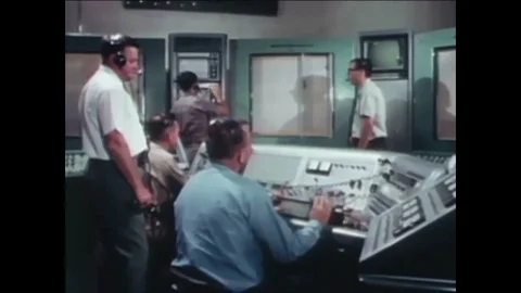 The Missile Control Center monitors the launch of a missile and uses sensing Stock Footage 88553858