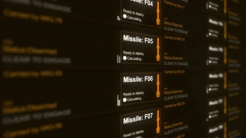 Missile Defense Military Technology Interface Video stock 70687699