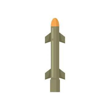 Missile explosion icon flat isolated vector Stock Illustration