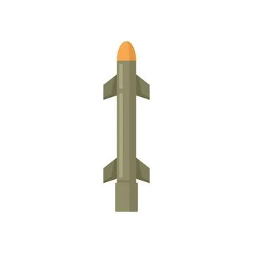 Missile explosion icon flat isolated 스톡 일러스트