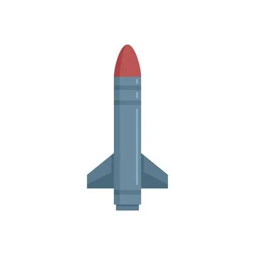 Missile fire icon flat isolated vector Ilustración de archivo