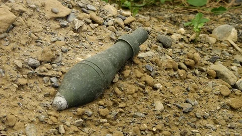 A missile on the ground Stock-Footage 106311956