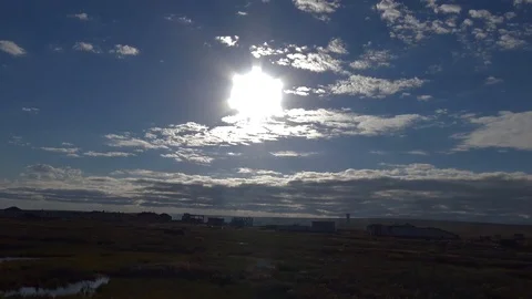 The missile hits the target in the sun Video stock 85852815