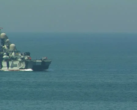 Missile hovercraft "Bora" Black Sea Fleet. #68 Stock-Footage 10740028