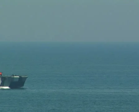 Missile hovercraft "Bora" Black Sea Fleet. #86 Stock-Footage 10741226