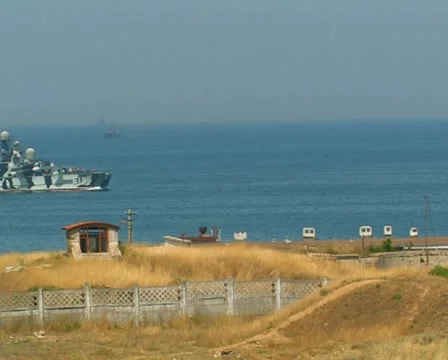 Missile hovercraft "Bora" Black Sea Fleet. #94 Stock Footage 10741917