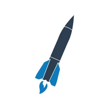 Missile Icon. Editable Vector EPS Symbol Illustration. Stockillustratie