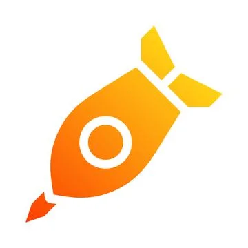 Missile icon solid gradient red style military illustration vector army ele.. 库存插图