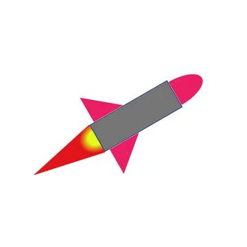 Missile illustration image design on white background Stock Illustration