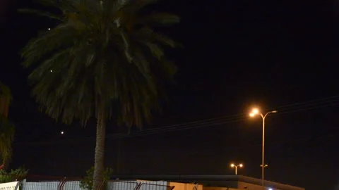 Missile interception at night sky Видео 155865041