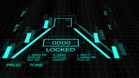 A Missile Interface of a Fighter Jet Launching a Missile - Blue Missile Stock Footage 316105753