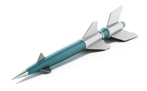 Missile isolated on white background. 3D illustration Stock Illustration