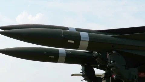 Missile launcher on display Stock-Footage 77946570