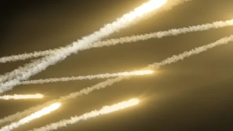Missile meteor explosion smoke trail 스톡 동영상 146013169