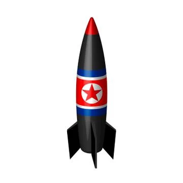 The missile of North Korea vector Stock Illustration