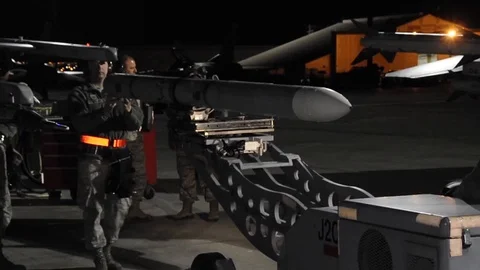 A Missile is Prepared for Loading* Video stock 115129001