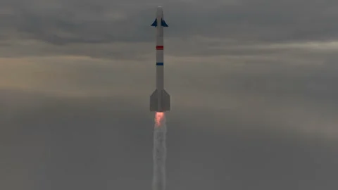 Missile rocket flying Vidéo 342030882