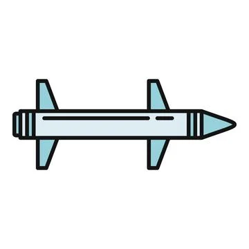 Missile rocket weapon icon graphic for military war concepts Stock-Illustration