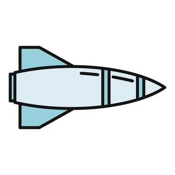 Missile rocket weapon sign icon concept Stock Illustration