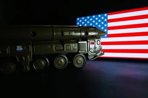 Missile system model Stock Photos