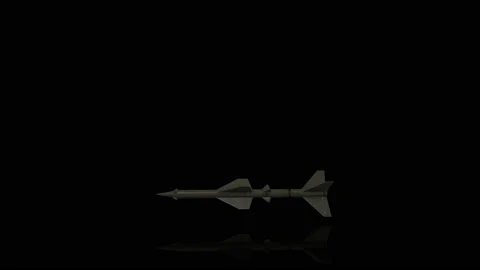 Missile turns on itself animation Stock Footage 238927358