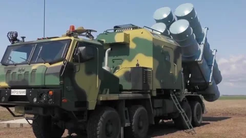 Missile war machine. Ukraine war. Military rocket launch. Stock Footage 183454090