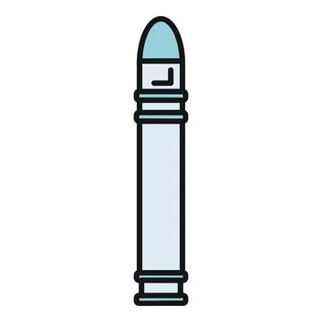 Missile weapon vector icon symbolizing war and defense Stock Illustration