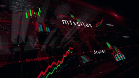 Missiles drones charts and graphs 3d diagram Stock Footage 335711049