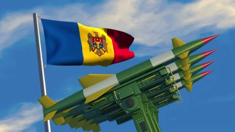 Missiles with Moldovan flag Stock Footage 171732082