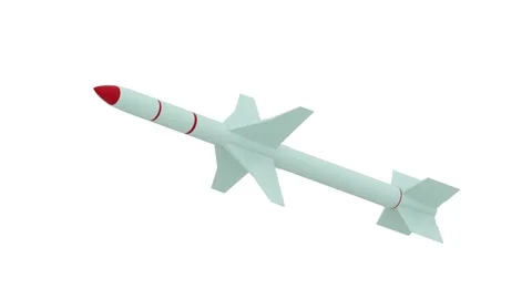 Missiles on white background Stock Footage 316772041