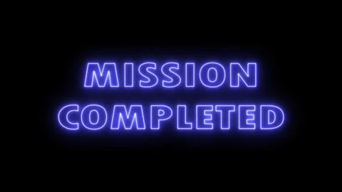 Missin completed text neon Stock Footage 277014375