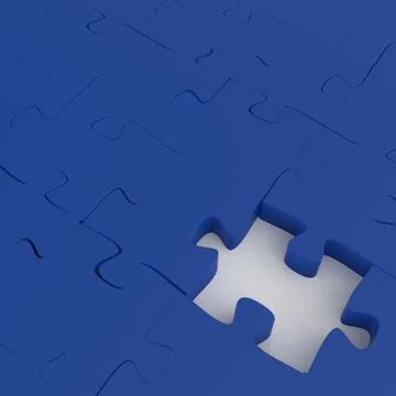 Missing 3d puzzle piece as concept Stock Illustration