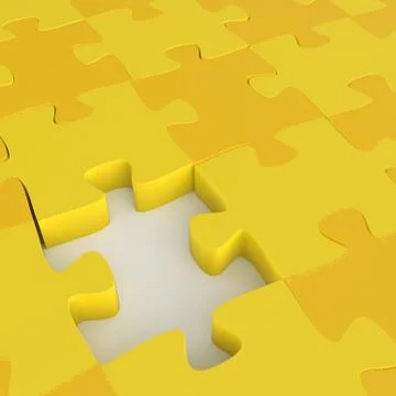 Missing 3d puzzle piece as concept 스톡 일러스트