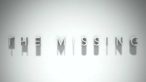 The Missing 3D title animation with shadows on a white background Stock Footage 296689137