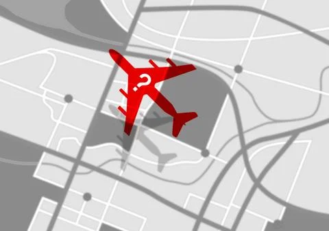 Missing airplane Ilustración de archivo