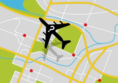 Missing airplane Stock Illustration