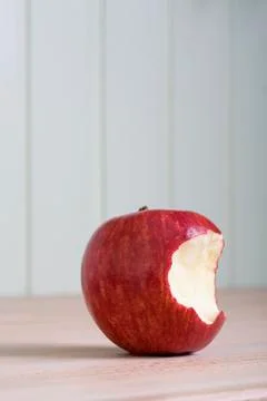 Missing bite from an apple Stock Photos