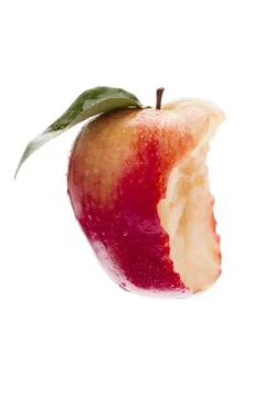 Missing bite of an apple Stock Photos