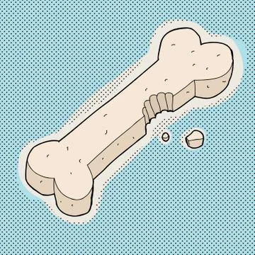 Missing bite dog biscuit Stock Illustration