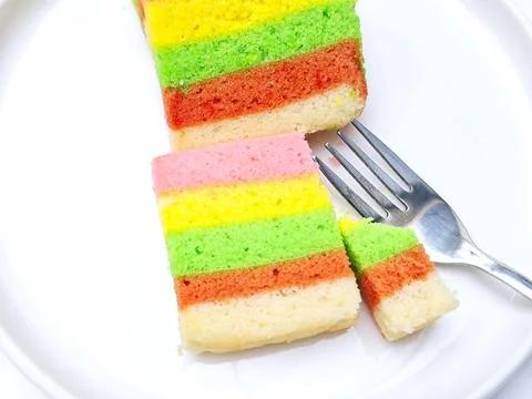 The Missing Bite Mystery. The Allure of Steamed Sponge Cake. Stock Photos