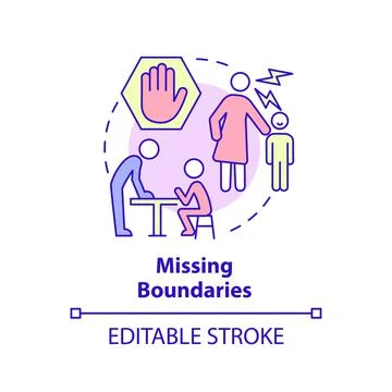 Missing boundaries concept icon イラスト素材