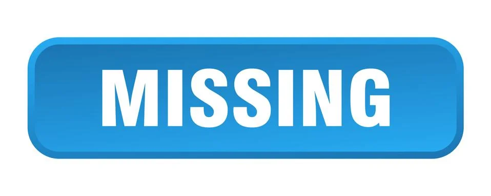 Missing button. missing square 3d push button Stock Illustration