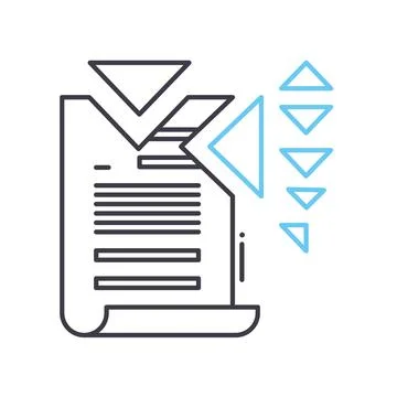 Missing data pattern line icon, outline symbol, vector illustration, concept Stock Illustration