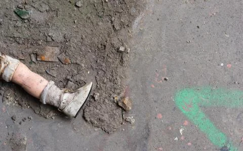 The missing doll's leg Stock Photos