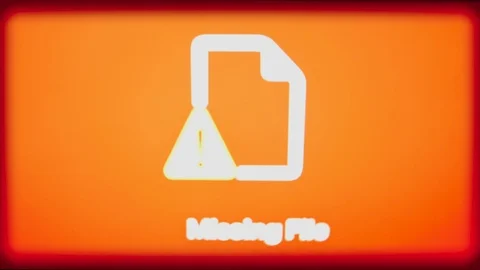 Missing file orange focus moving distortion Stock Footage 109464544