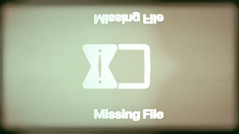 Missing file specular mirror bad tv glitch distort Stock Footage 109464407