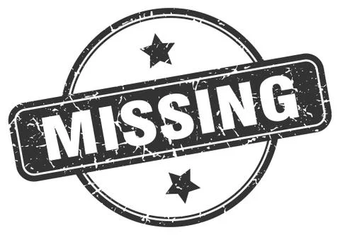 Missing grunge stamp Stock Illustration