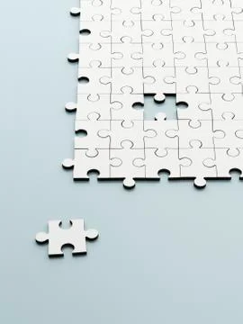 Missing jigsaw piece 스톡 사진