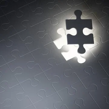 Missing jigsaw puzzle piece Иллюстрация